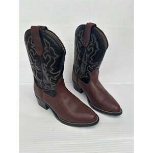 Laredo Express Rider‎ Cowboy Boots Unisex Size 4 Multicolor Western